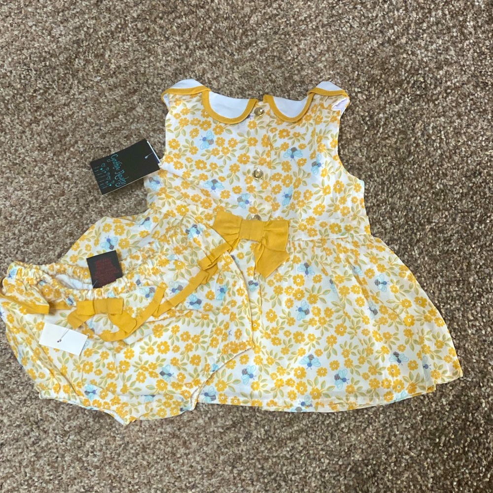 Brand New Baby Girl Dress & bloomers Set
